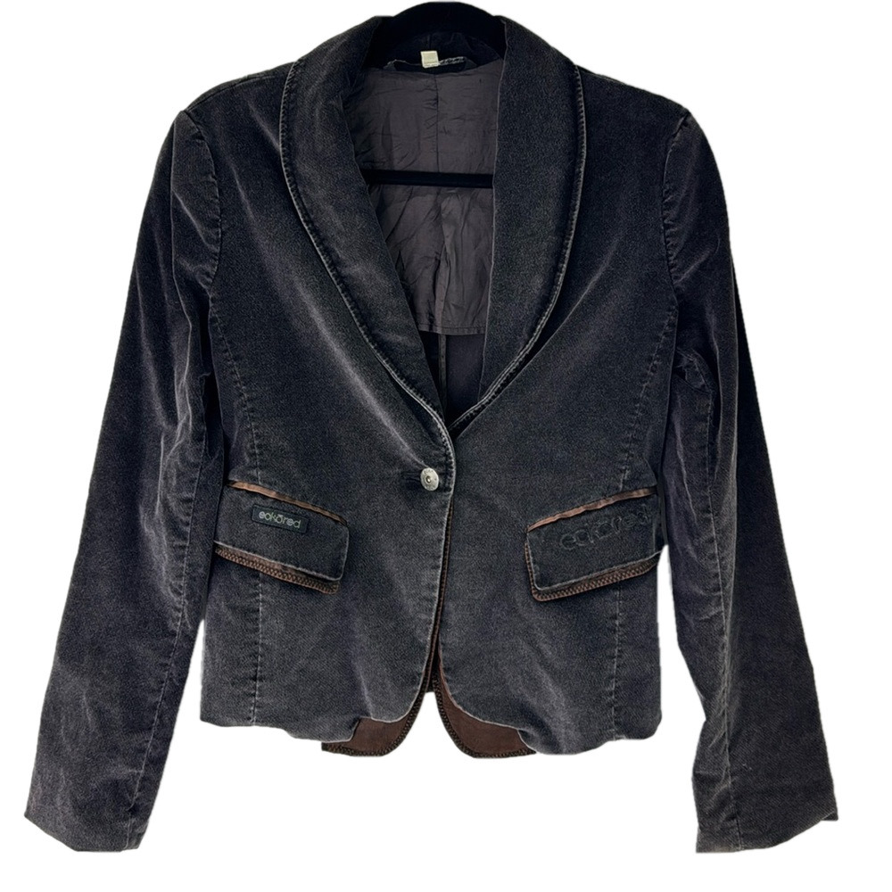 ecko red Medium Charcoal velvet blazer